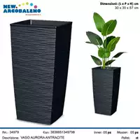 Foto articolo dell\'articolo 00000191 VASO AURORA 30X30X57 CM ANTRACITE