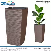 Foto articolo dell\'articolo 00000194 VASO AURORA 30X30X57 CM MOCA/MARRONE