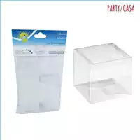 Foto articolo dell\'articolo 10 PZ CUBO TRASPARENTE IN PVC 5X5X5 CM PRT594 