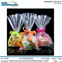 Foto articolo dell\'articolo 100 PZ BUSTA IN CELLOPHANE TRASPARENTE 15X25 CM 93205