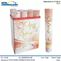 Foto articolo dell\'articolo 12 PZ SPARACORIANDOLI SPOSI H 30 CM 20 GR PRT414 