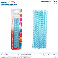 Foto articolo dell\'articolo 18 PZ CANDELINA ALTA AZZURRA H 17 CM PRT399 