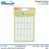 Foto articolo dell\'articolo 240 PZ ETICHETTE ADESIVE 1,5X3,5 CM CAS327 