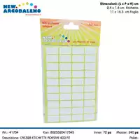 Foto articolo dell\'articolo 400 PZ ETICHETTE ADESIVE 1.4X2,40 CM CAS328 