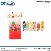 Foto articolo dell\'articolo 8 PZ INVITI PER PARTY 19X12 CM PRT31 