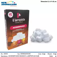 Foto articolo dell\'articolo ACCENDIFUOCO BIANCO IL LAMPISTA 48 CUBI