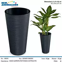 Foto articolo dell\'articolo AO00020 VASO AURORA ALTO ROTONDO 30X57H CM ANTRACITE
