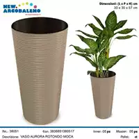 Foto articolo dell\'articolo AO00030 VASO AURORA ALTO ROTONDO 30X57H CM MOCA