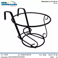 Foto articolo dell\'articolo BALCONIERA ROTONDA Ø22 CM 65759