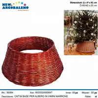 Foto articolo dell\'articolo BASE VIMINI MARRONE PER ALBERO Ø60 / Ø40 X 25 CM CNT39
