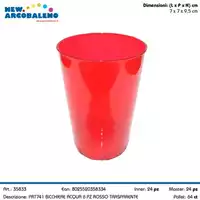 Foto articolo dell\'articolo BICCHIERE ACQUA 6 PZ ROSSO PRT741 