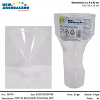 Foto articolo dell\'articolo BICCHIERE COCKTAIL TRASPARENTE 6 PZ PRT735 