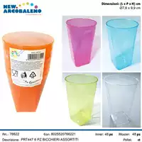 Foto articolo dell\'articolo BICCHIERI ASSORTITI 6 PZ Ø7,6X9,9 CM PRT447 
