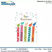 Foto articolo dell\'articolo BIGLIETTO BUON COMPLEANNO 17X12 CM PRT616 