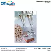 Foto articolo dell\'articolo BIGLIETTO MATRIMONIO 17X12 CM PRT628 