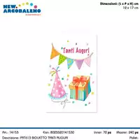 Foto articolo dell\'articolo BIGLIETTO TANTI AUGURI 17X12 CM PRT613 