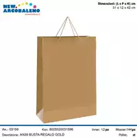 Foto articolo dell\'articolo BUSTA REGALO ORO CON CORDINO AN39 