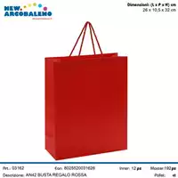 Foto articolo dell\'articolo BUSTA REGALO ROSSA CON CORDINO AN42 