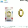 Foto articolo dell\'articolo CANDELA GOLD N°0 H 8 CM PRT690 