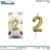 Foto articolo dell\'articolo CANDELA GOLD N°2 H 8 CM PRT682 
