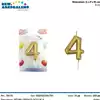 Foto articolo dell\'articolo CANDELA GOLD N°4 H 8 CM PRT684 