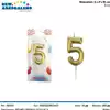 Foto articolo dell\'articolo CANDELA GOLD N°5 H 8 CM PRT685 