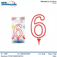 Foto articolo dell\'articolo CANDELA N°6 BIG H 11,5 CM PRT549 