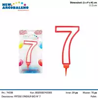 Foto articolo dell\'articolo CANDELA N°7 BIG H 11,5 CM PRT550 