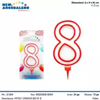 Foto articolo dell\'articolo CANDELA N°8 BIG H 11,8 CM PRT551 