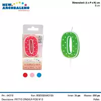 Foto articolo dell\'articolo CANDELA POIS N°0 H 8 CM PRT710 