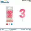 Foto articolo dell\'articolo CANDELA POIS N°3 H 8 CM PRT703 