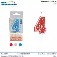 Foto articolo dell\'articolo CANDELA POIS N°4 H 8 CM PRT704 
