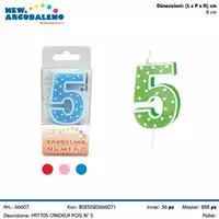 Foto articolo dell\'articolo CANDELA POIS N°5 H 8 CM PRT705 