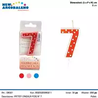Foto articolo dell\'articolo CANDELA POIS N°7 H 8 CM PRT707 