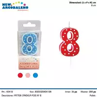 Foto articolo dell\'articolo CANDELA POIS N°8 H 8 CM PRT708 