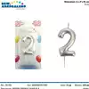 Foto articolo dell\'articolo CANDELA SILVER N°2 H 8 CM PRT692 