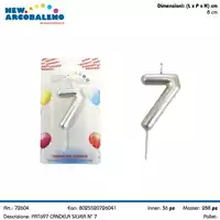 Foto articolo dell\'articolo CANDELA SILVER N°7 H 8 CM PRT697 