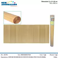 Foto articolo dell\'articolo CANNICCIO DOPPIA VISTA BAMBU' IN PVC 150x300 CM GRN102 