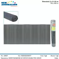Foto articolo dell\'articolo CANNICCIO DOPPIA VISTA GRIGIO IN PVC 100x300 CM GRN99 