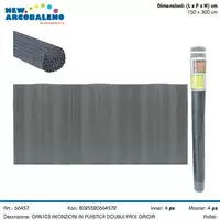 Foto articolo dell\'articolo CANNICCIO DOPPIA VISTA GRIGIO IN PVC 150x300 CM GRN103 
