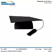 Foto articolo dell\'articolo CAPPELLO LAUREA 25X25X10 CM PRT320 