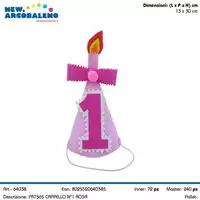 Foto articolo dell\'articolo CAPPELLO N° 1 ROSA 13X30 CM PRT565 