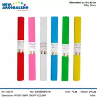 Foto articolo dell\'articolo CARTA CRESPA AZZURRA 0,5X2 mt PRT639