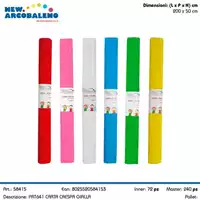 Foto articolo dell\'articolo CARTA CRESPA GIALLA 0,5X2 mt PRT641