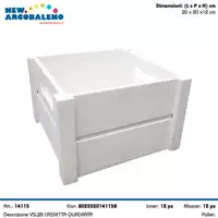Foto articolo dell\'articolo CASSETTA QUADRATA BIANCA 20X20X12 CM VSL28 