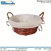 Foto articolo dell\'articolo CESTINO FODERATO ROTONDO NOCE CPN27 