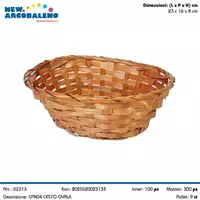 Foto articolo dell\'articolo CESTINO OVALE MARRONE IN BAMBU' CPN04 