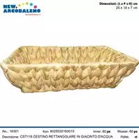 Foto articolo dell\'articolo CESTINO RETTANGOLARE IN GIACINTO D'ACQUA 25X18X7 CM CST118 