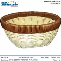 Foto articolo dell\'articolo CESTINO ROTONDO IN PLASTICA Ø20X9 CM CPN33 