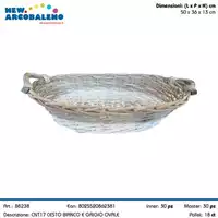 Foto articolo dell\'articolo CESTO OVALE BICOLORE 50X36X13 CM CNT17 